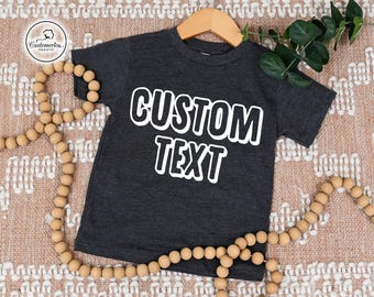 Personalized Kids T-Shirt, Custom Text Toddler Tee