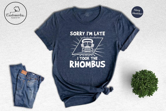 Funny Math Teacher T-Shirt, Rhombus Geometry Gift