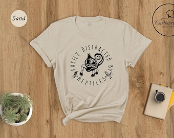 Easily Distracted By Reptiles T-Shirt, Lizard Lover Gift
