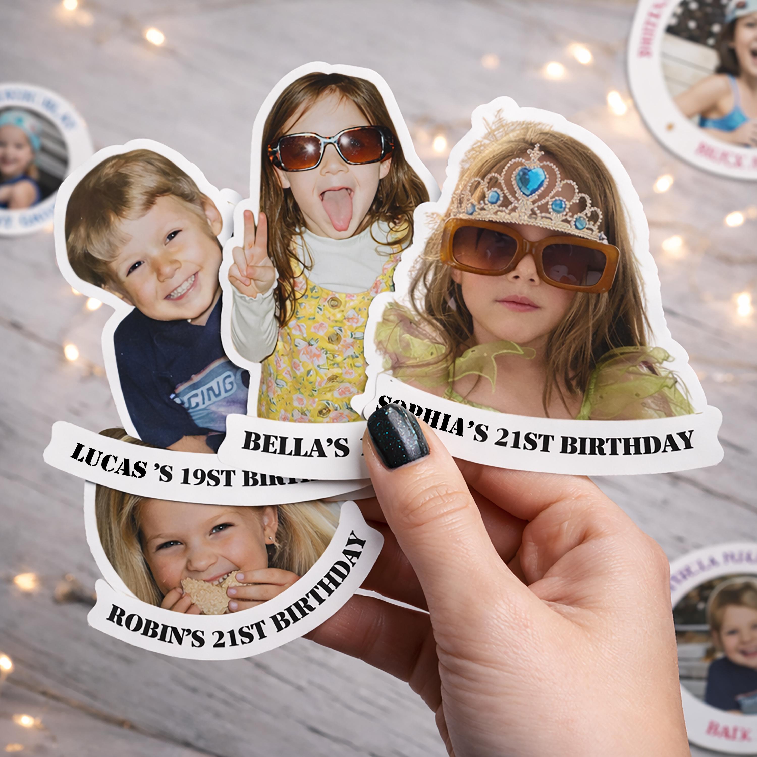 Custom Face Stickers,personalized Stickers, 21st Birthday Stickers ...