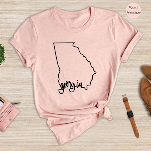 Georgia State Shirts Georgia State Map Shirt Georgia Travel - Etsy