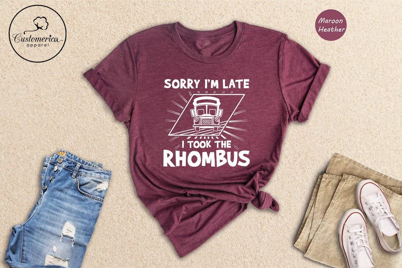 Funny Math Teacher T-Shirt, Rhombus Geometry Gift image 4