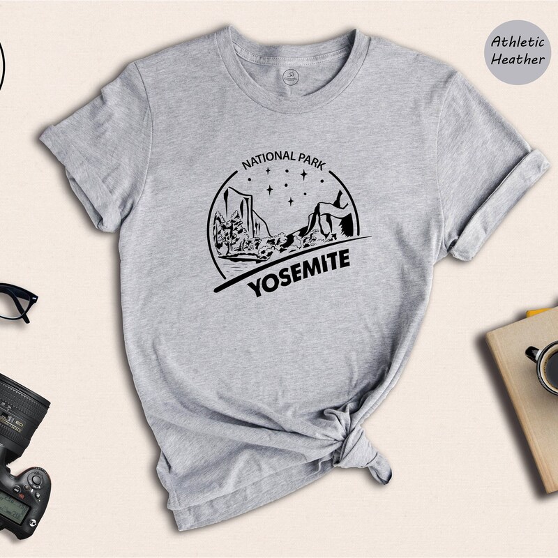 T-shirt Parc National De Yosemite - Demi-Dôme, Motif Faune - Coton, Unisexe - Neuf Sans étiquettes