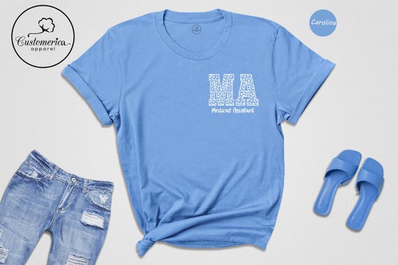 Medical Assistant T-Shirt, Leopard MA Print, Med School Shirt