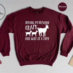 Camiseta divertida con cabra, Camiseta para volver loco al marido, Regalo para esposa de granjero imagen 8