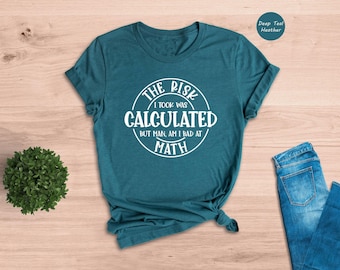 Chemise drôle de professeur de mathématiques, t-shirt à risque calculé