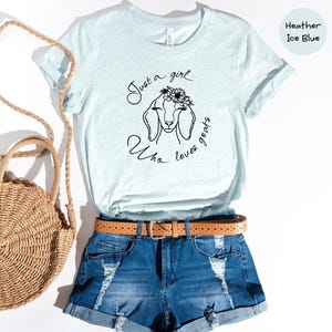 Girl Who Loves Goats T-Shirt, Farm Life Tee image 2