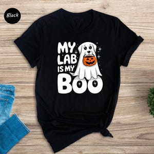 Halloween Lab Ghost Shirt, Dog Mom Tee