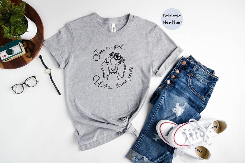 Girl Who Loves Goats T-Shirt, Farm Life Tee image 4