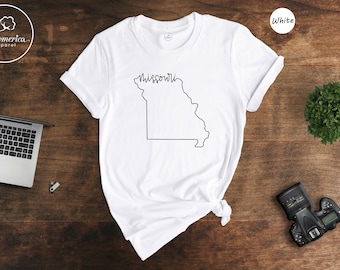 Missouri State Shirts, Missouri State Map Shirt, Missouri Travel Gifts, Missouri Clothing, Missouri Lover Shirt, Missouri Apparel