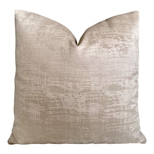 Cut Velvet Smokey Taupe Luxury Pillow Cover ONLY