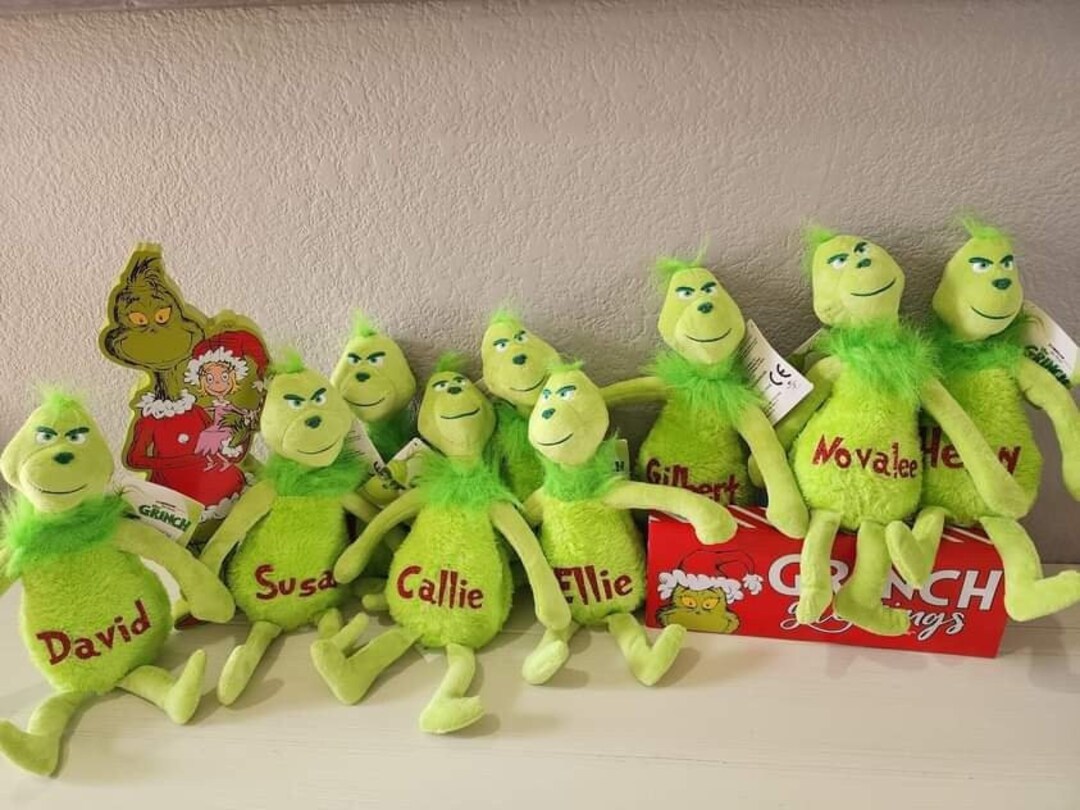 PERSONALIZED GRINCH PLUSHIE Etsy