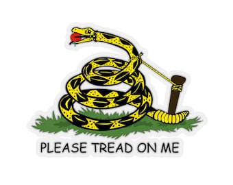 Please tread on me transparent kiss-cut sticker - Dont tread on me kinky sticker