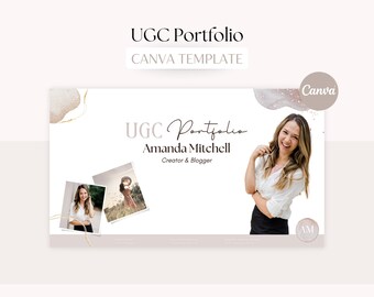 UGC Portfolio Canva-sjabloon Social Media Portfolio-sjabloon Content Creator