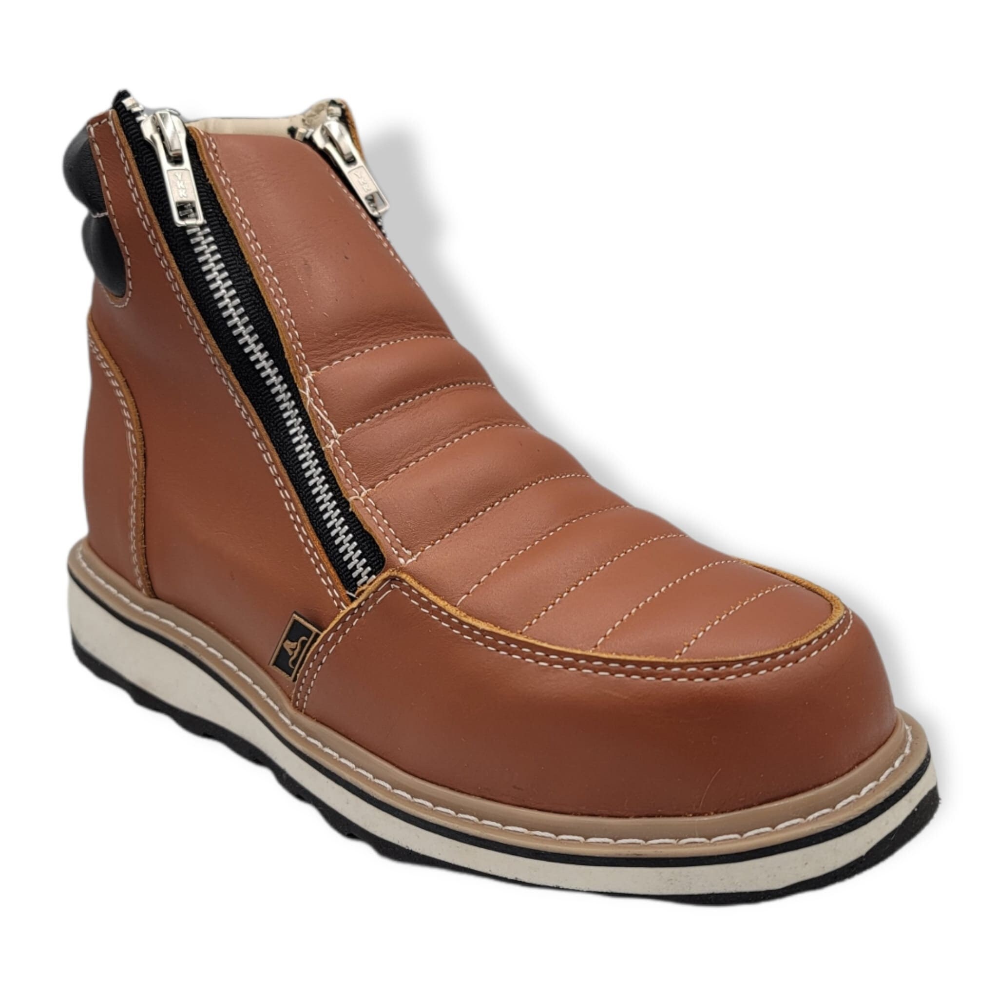 Men Oil Resistant Work Boot Double Zipper