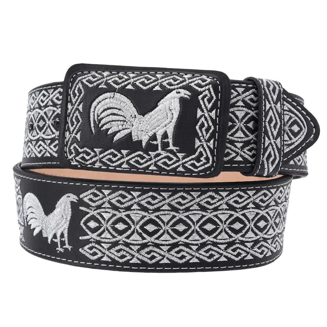 Cinto Vaquero Negro Black All-Over Genuine Elk Belt main image 0