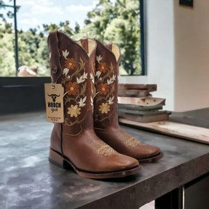 Women's Western Boots, Boots With Butterflies/botas Vaqueras Para