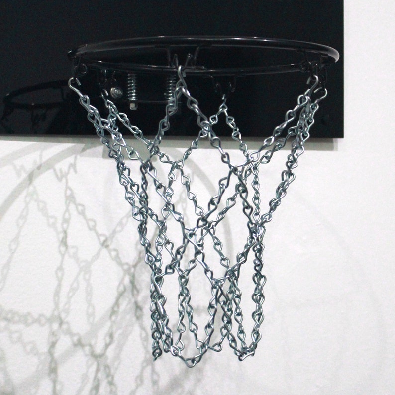 6 Hook Silver Chain Net for Mini Basketball Hoop Chain Net Etsy