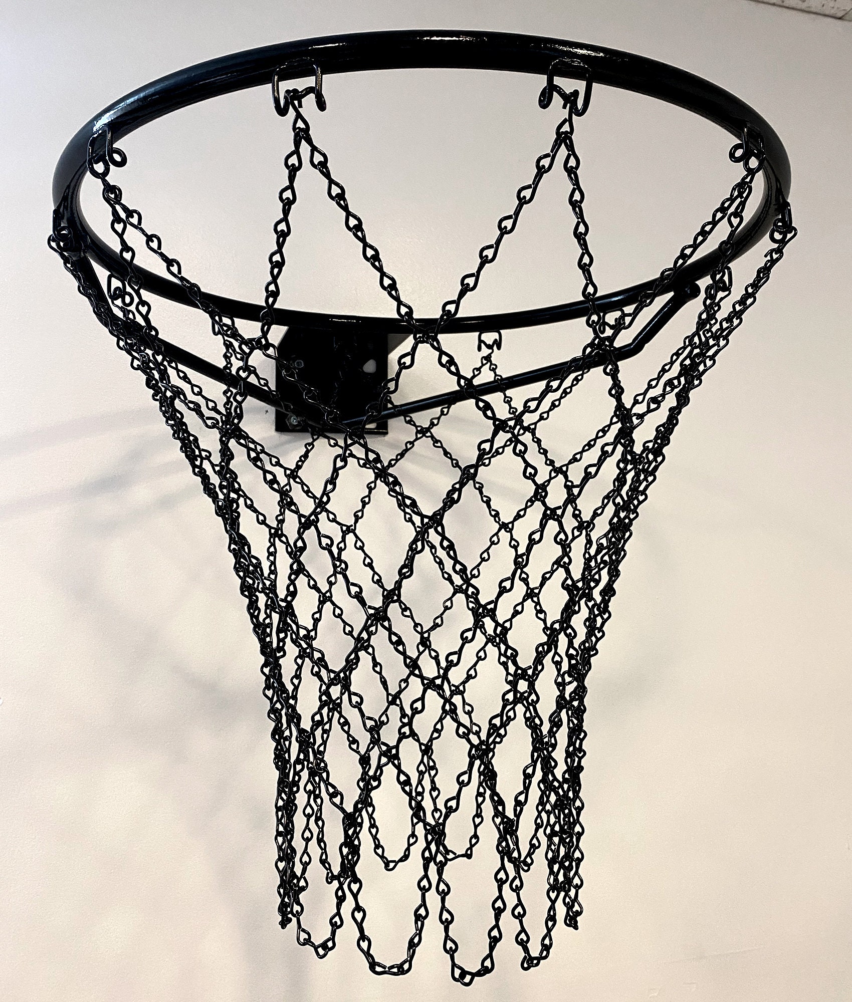 12 Hook Basketball Chain Net All Black NBA Chain Net Chain Net ONLY No