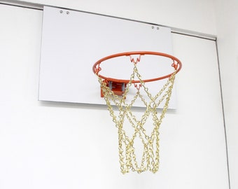 White Orange Gold Mini Basketball Hoop | Wall Decor | Man Cave | 18x12 Office Basketball Hoop | Customizing Available