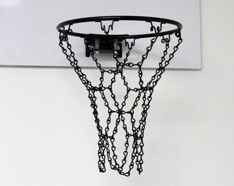 8 Hook Black Chain Net for Mini Basketball Hoop | Chain Net ONLY; NO HOOP