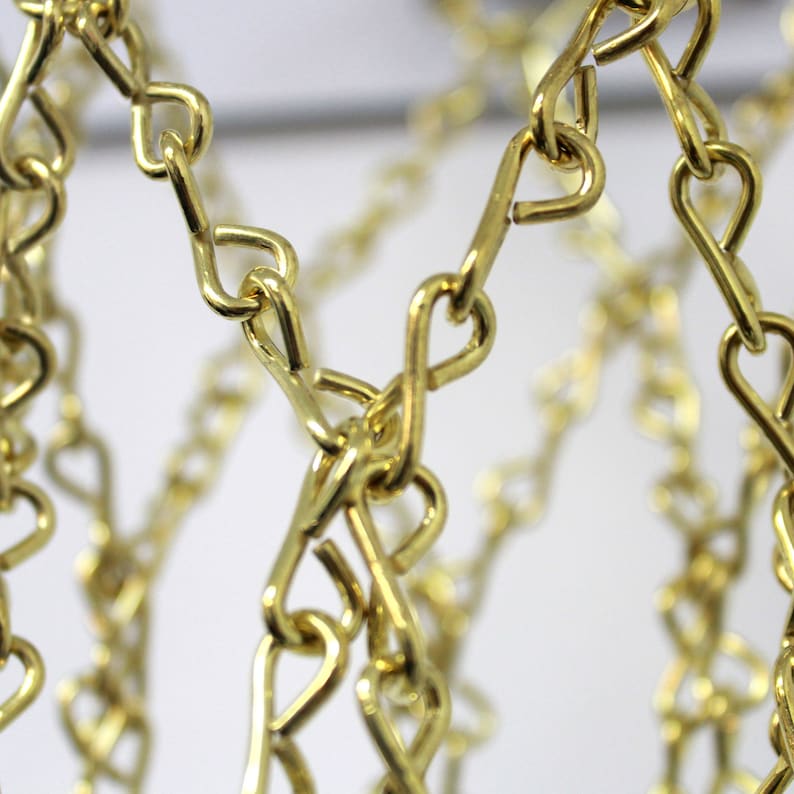 6 Hook Gold Chain Net for Mini Basketball Hoop Chain Net ONLY NO HOOP image 3