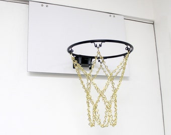 White Black Gold Mini Basketball Hoop | 18x12 White Backboard | Stylish Hoop | Home Decor | Customizing Available