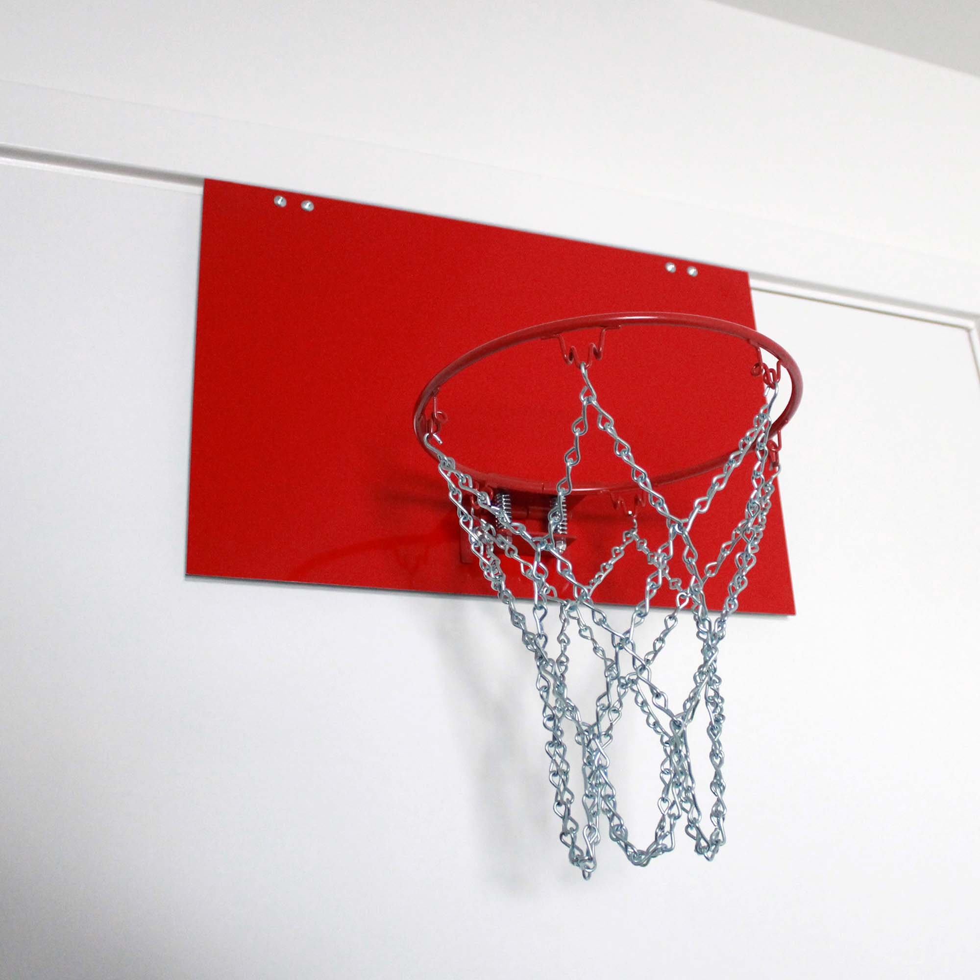 RED Mini Basketball Hoop Red Backboard & Hoop Chain Net 