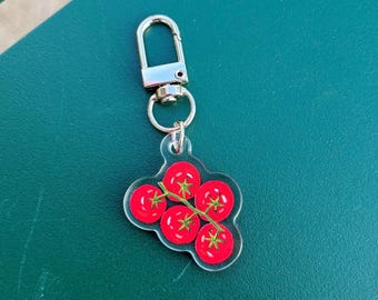 Tomato  Keychain: Acrylic Charm, AirPods Accessory