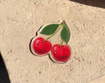 Paris Illustration Cherry Magnet, Kitchen Decor