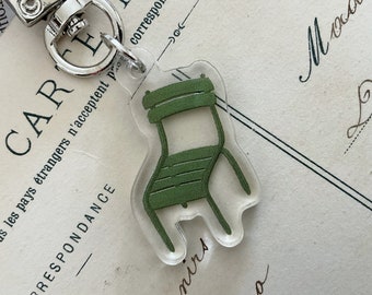 Sleutelhanger parkstoel Parijs: acrylbedel Jardin du Luxembourg