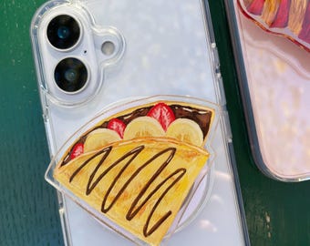Crepe Phone Grip Holder: Paris Illustration, Acrylic MagSafe