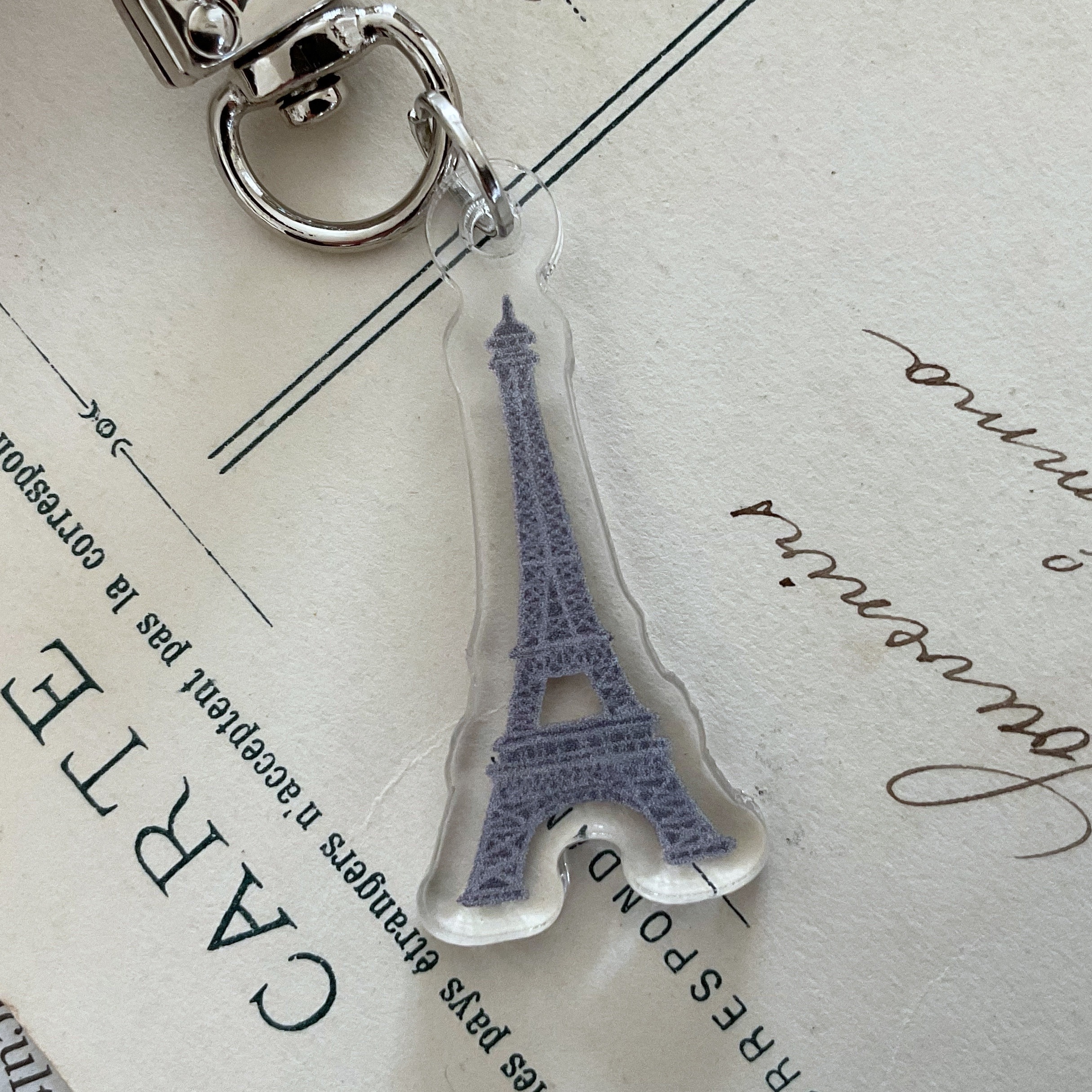Portachiavi Ciondolo Torre Eiffel In Metallo - Decorazione Originale Per Borsa, Regalo Ambientale E Confortevole - 3