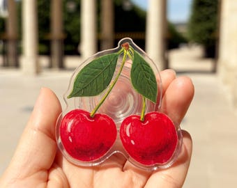 Cherry Phone Grip Holder: Paris Illustration, Acrylic MagSafe