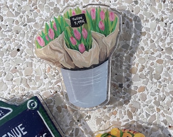 Tulip Handyhalter: Paris Illustration, MagSafe oder geklebt