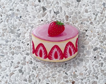 Paris Illustration Magnet, Refrigerator magnet, Fraisier, Brioche, Home decoration items