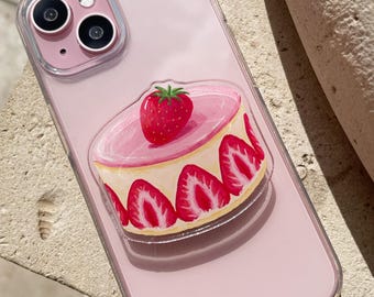 Fraisier Phone Grip Holder: Paris Illustration, Acrylic MagSafe