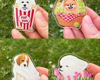 Dog Puppy Magnet, Illustration Goods, Happy Puppy