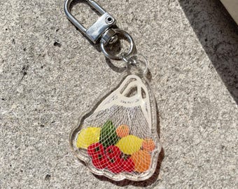 Paris Illustration Keychain: Acrylic Net Bag Charm