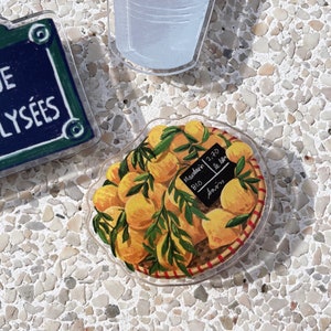 Mandarine, Phone Grip holder, MagSafe, Kindle Grip Holder, Paris Illustration