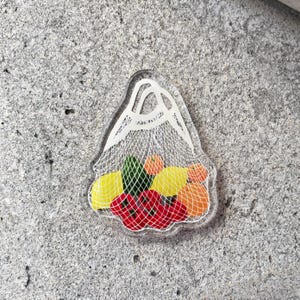 Paris Illustration Magnet, Refrigerator magnet, Net bag, Brioche, Home decoration items