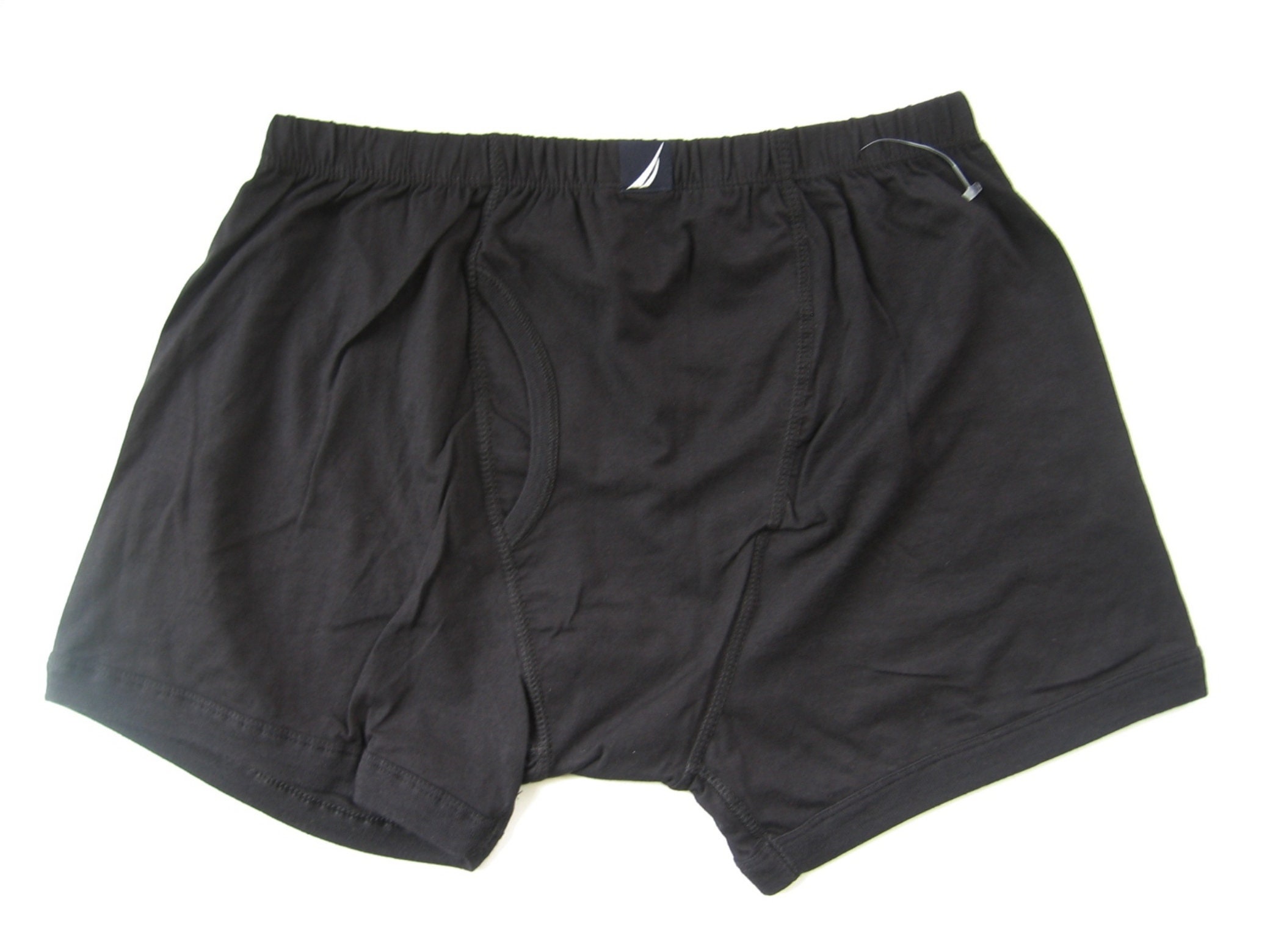 Nautica Men's Classic Underwear Functional Fly Cotton Stretch Boxer Brief Black M