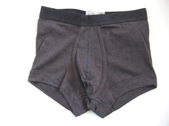 2xist Men's Dark Gray Contour Pouch Logo Sports Waistband Knit Boxer Brief  S 