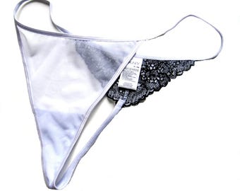 String Ouvert Brodé René Rofé Neuf Avec étiquettes - Sous-vêtement Femme Sexy - Style Lingerie Fine