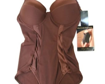 Marilyn Monroe NIEUWE MM1487 Shaperwear Dames Mokka Micro Tummy Control Contour UW Body Briefer Large