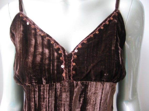 Max NEW Brown Silky Crinkle Velvet With Shimmerin… - image 3