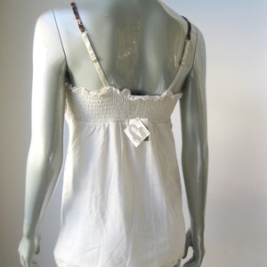 Baby Phat NIEUW Set van ivoorkleurig katoen en kant met dierenprint en kanten randje M afbeelding 4