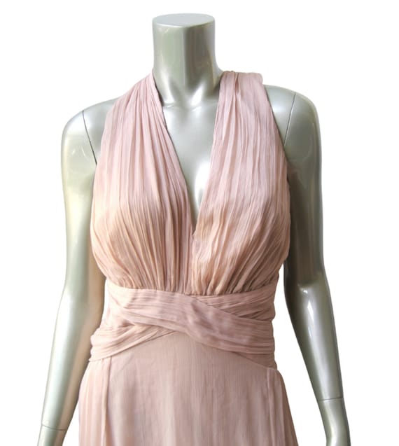 Buy ASOS DESIGN Curve NEW Women's Bridesmaid Antique Pink Sheer Crinkle  Chffon Maxi Dress 18 Online in India - Etsy