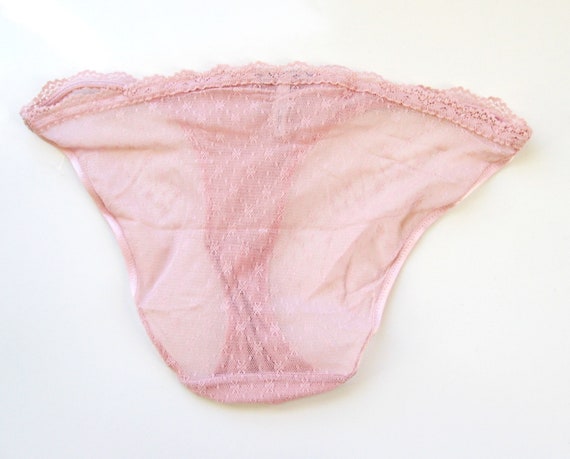 Aerie Intimates NEW Women's Pink Sheer Floral Stretch Mesh String