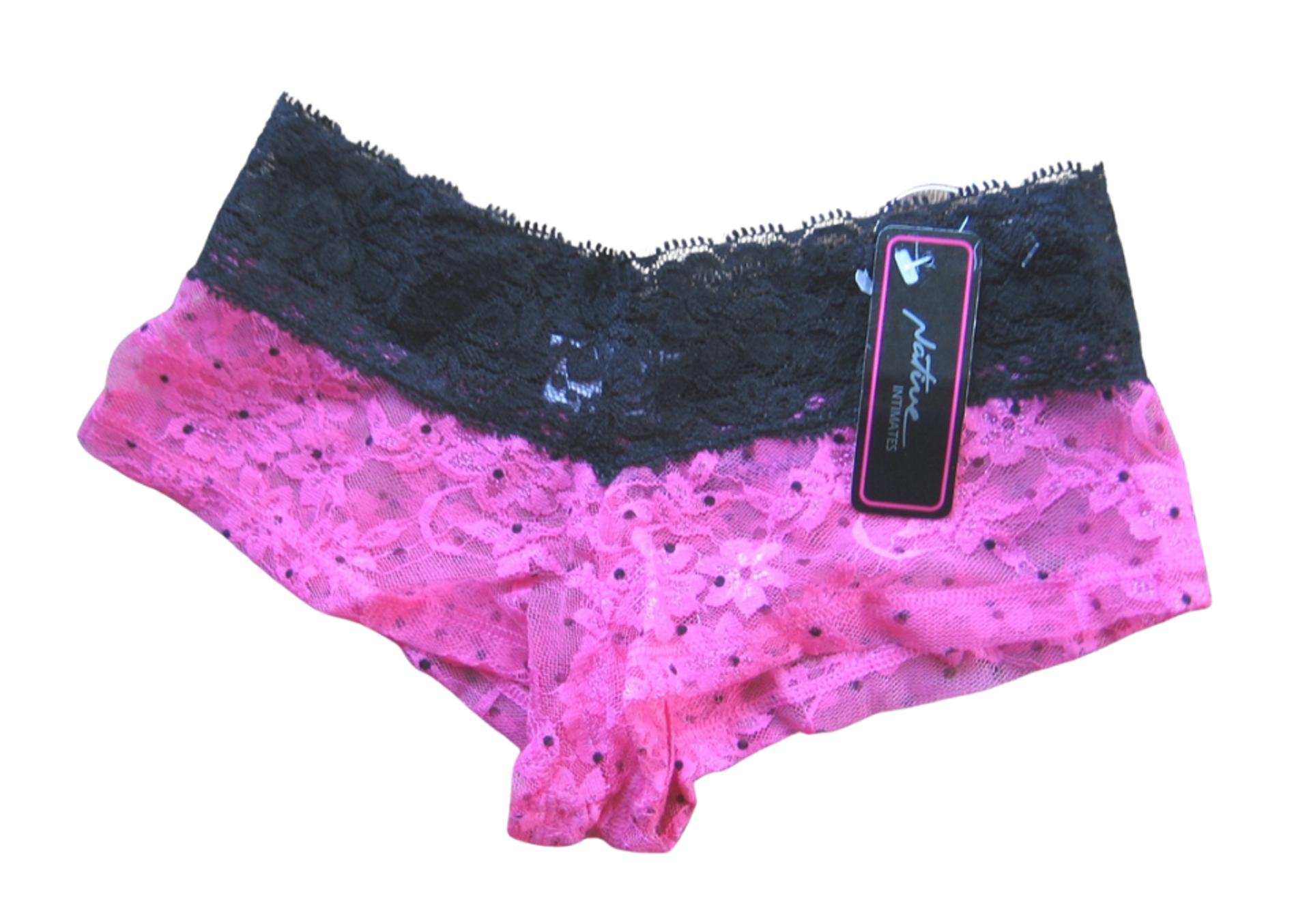 Native Intimates NEW Black Polka Dots All Over Stretch Floral Lace ...